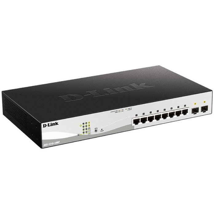 D-Link DGS-1210-10MP Switch Gestionable 10 Puertos (8 PoE+, 2 SFP)